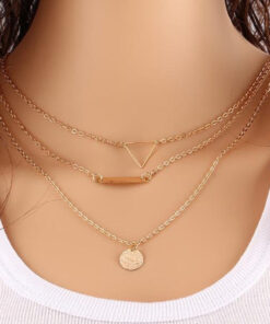 Fashionable Geometric Multi Layered Ravishing Necklace For Women