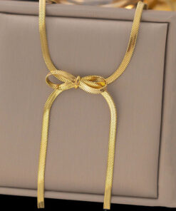 Gold-Plated Anti Tarnish Knotted Chain Necklace