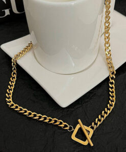 Gold Plated Stainless Steel Anti Tarnish Geometric Necklace For Women