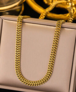 Gold Plated Stainless Steel Anti Tarnish Infinity Chain Necklace For Women