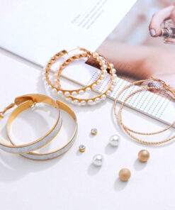 Amazing AD and Pearl Swanky Stud and Hoop Earrings For Women