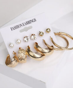 Ravishing Leaf Pearl and AD Brilliant Stud and Drop Earrings For Women