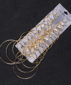 Elegant Steampunk Round Small To Big Hoop Earrings For Women
