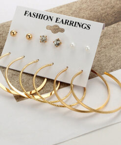 Elegant AD and Pearl Gold Plated Brilliant Earrings For Women