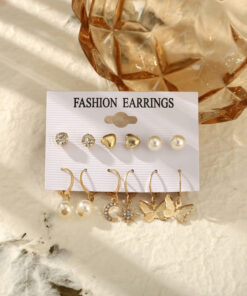 Beautiful Pearl and AD Gold Plated Earrings For Women