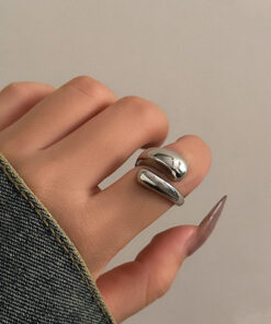 Trending Silver Plated Assymmetrical Finger Ring